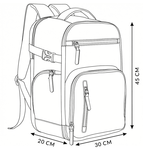 Rucsac de avion gri ZG948