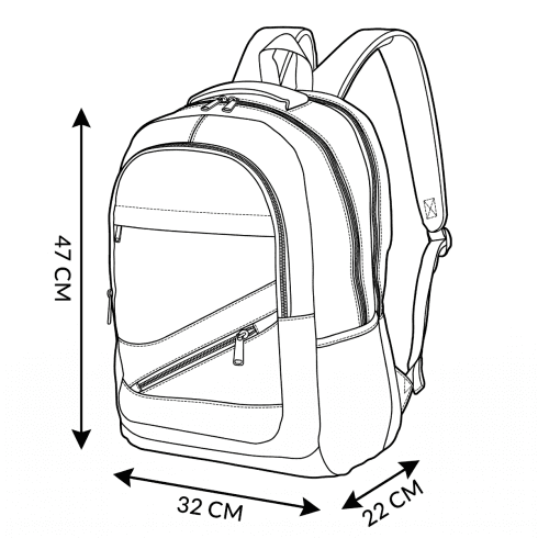 Rucsac școlar spațios și bine compartimentat, ZG975