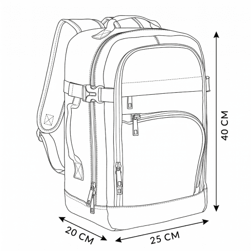 Rucsac de călătorie pentru avion 40x25x20 ZG1037