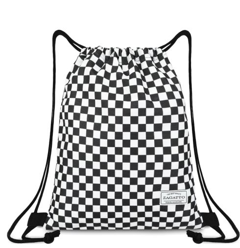 Rucsac cu snur, print tablă de șah, ZG709