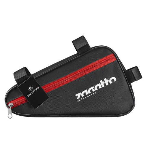 Black bike bag with red zipper “On the Move” ZG87 - main photo